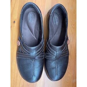 Clarks Ashland Loafers Women’s Size 8.5 M Comfort Brown Leather Slip On